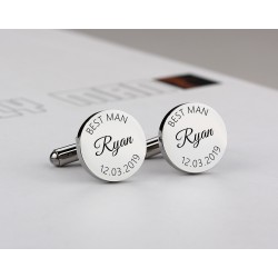 Personalized wedding Cufflinks, Custom Cuff Links for Dad, Best Man Cufflink for Groom, cufflink for wedding father of the bride