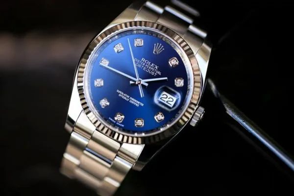 Rolex Datejust 116234 blue plate inlaid with 10 diamonds Watch - Image 5