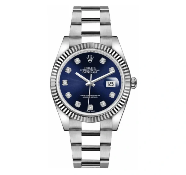 Rolex Datejust 116234 blue plate inlaid with 10 diamonds Watch