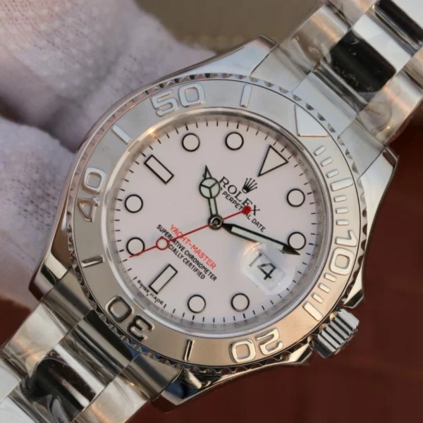 YACHT MASTER 1 PURE SILVER ( WHITE DIAL ) STAIN 168622-78750LESS STEEL 40MM - Image 5